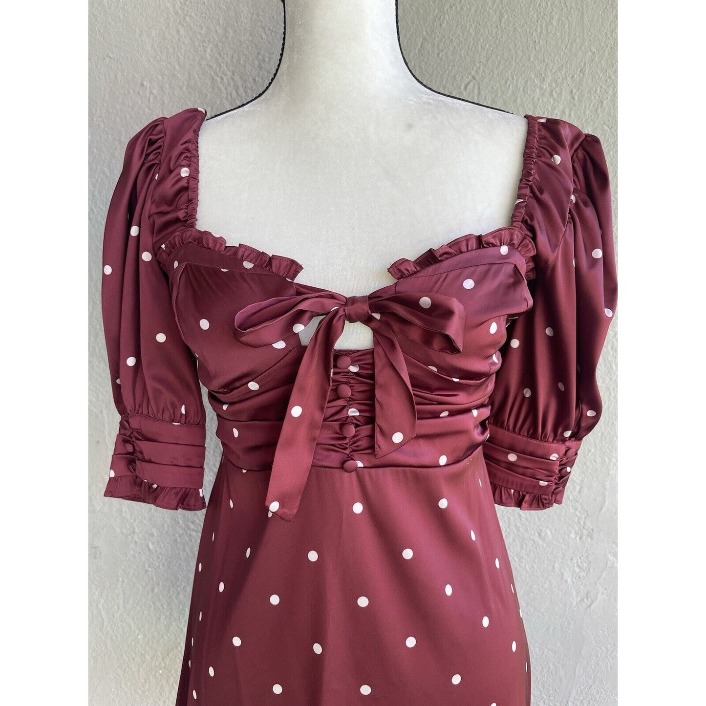 For Love And Lemons Davies Polka Dot Dress Size M NWOT