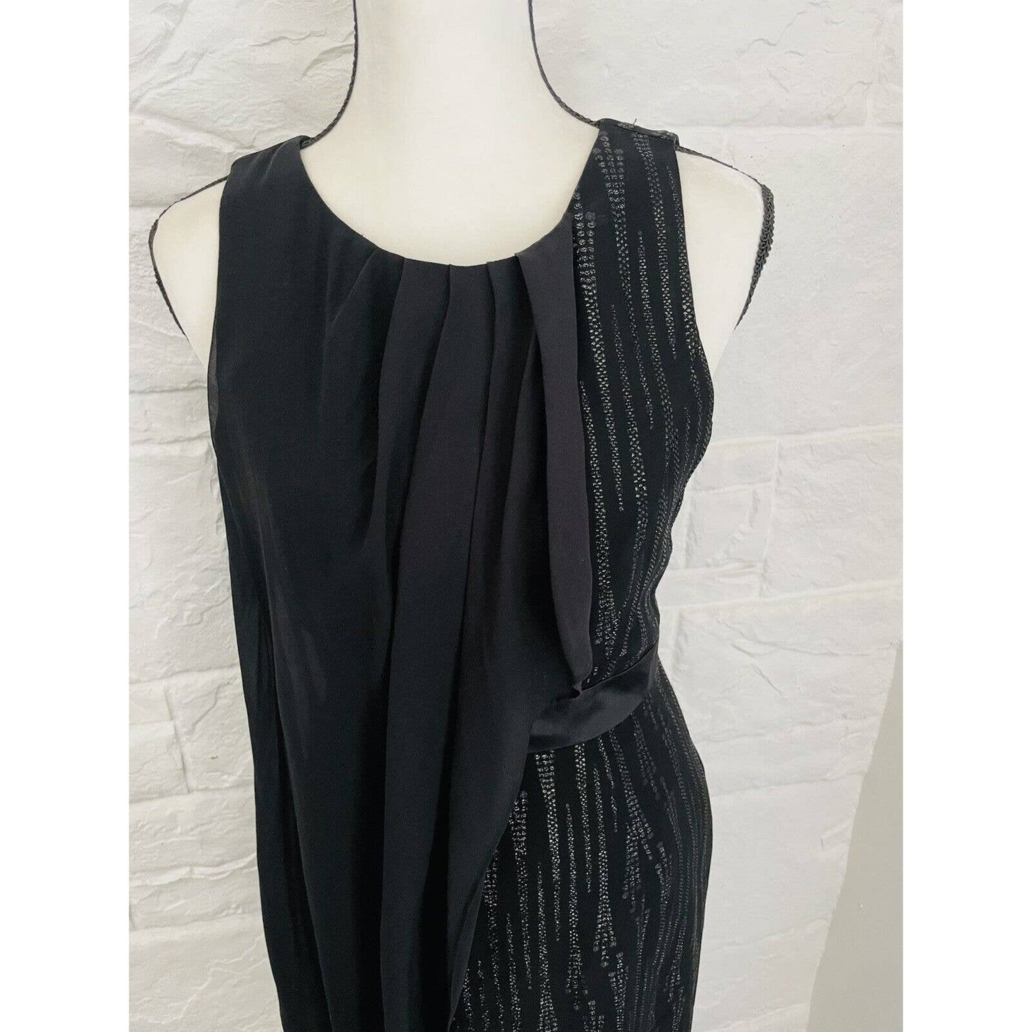 NWT Cynthia Steffe Dress Womens Size 6 Black Sleeveless Sheer Overlay